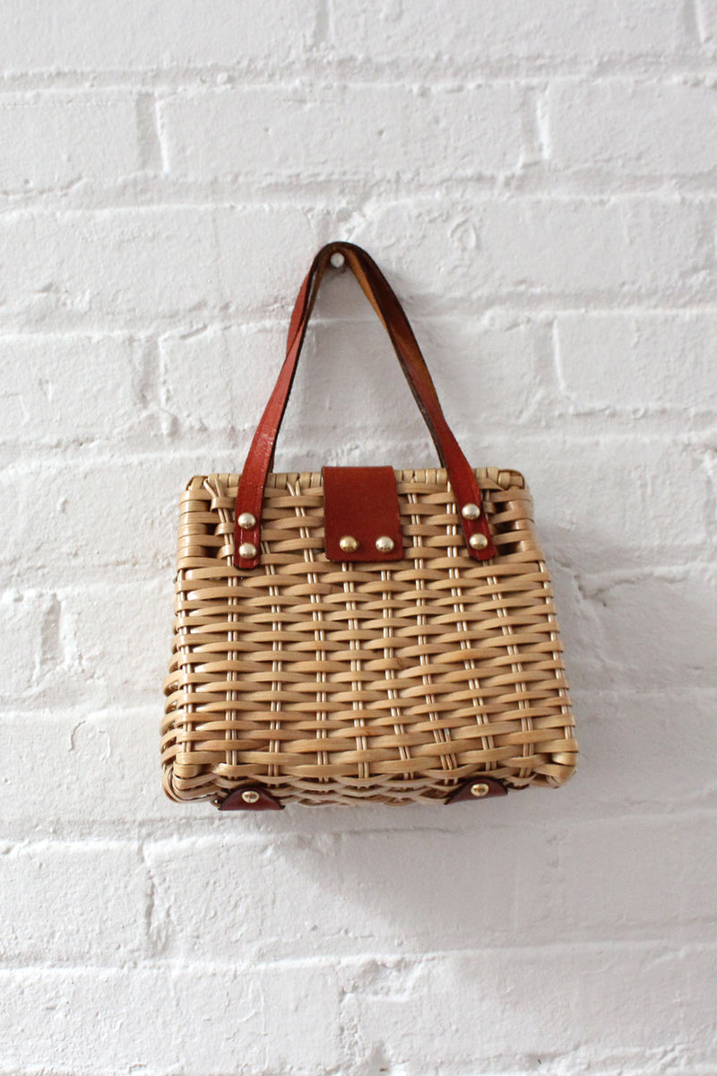 Wicker Cordovan Handbag