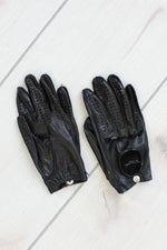 Jet Black Driving Gloves