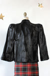 1940s Sharp Shoulder Ponyskin Jacket XS/S