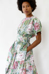 Floral Pastel Keyhole Dress S