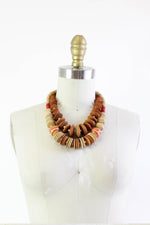 Wood Disc Bead Necklace