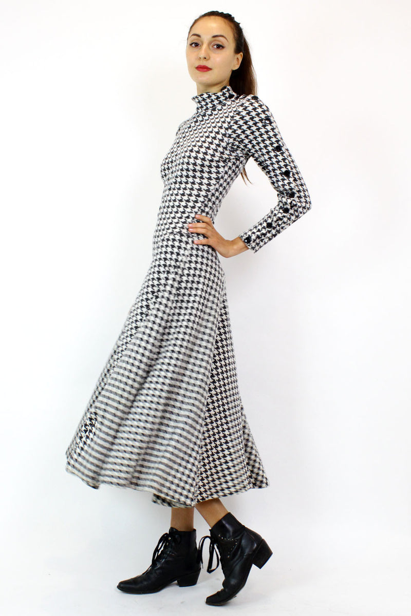 Betsey Johnson punk label houndstooth dress M