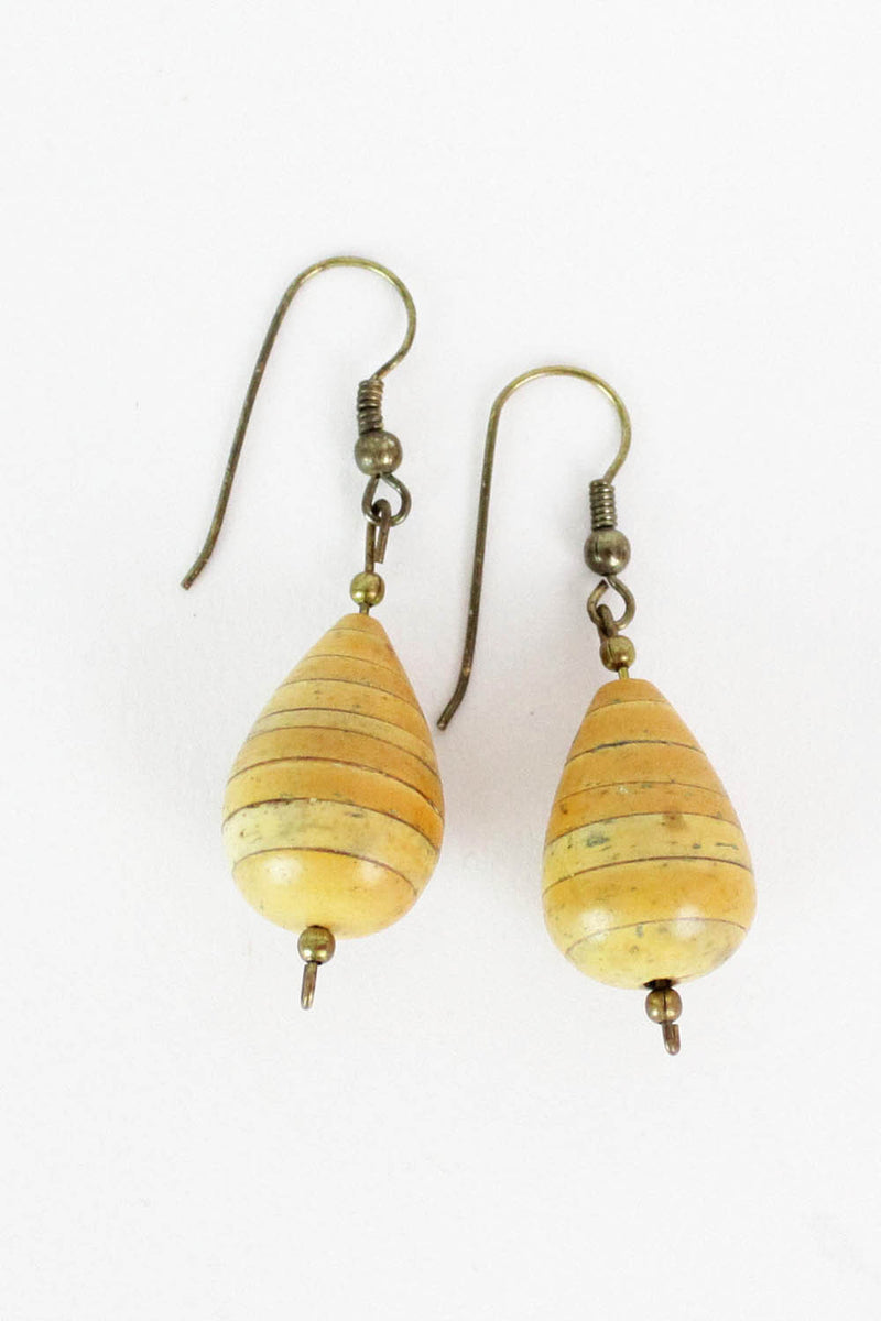 Wooden Teardrop Earrings