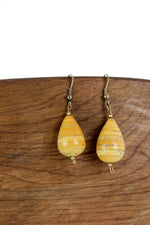 Wooden Teardrop Earrings