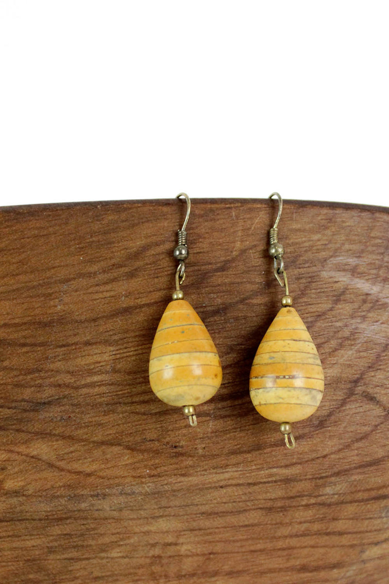 Wooden Teardrop Earrings