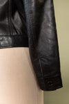 French Black Leather Jacket XS/S