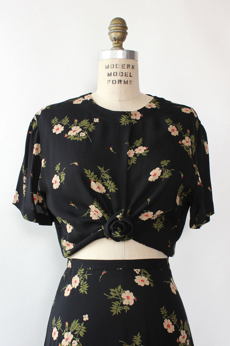 Midnight Floral Two Piece Set S/M