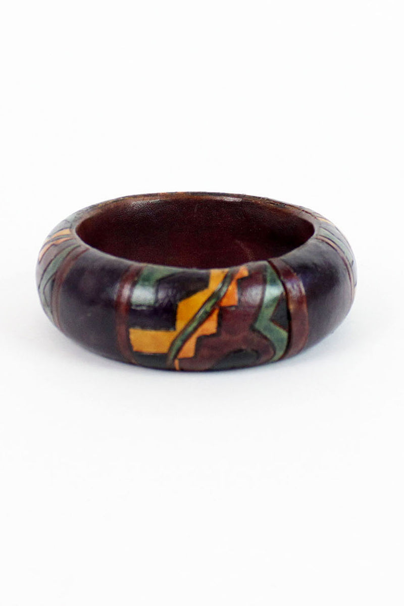 leather deco bangle