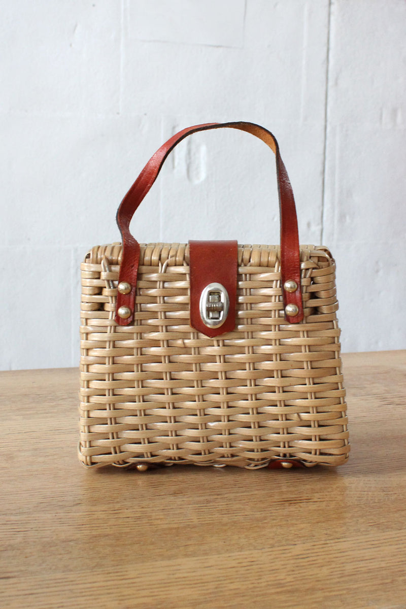 Wicker Cordovan Handbag