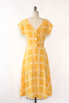 Marigold Grid Flare Dress S/M