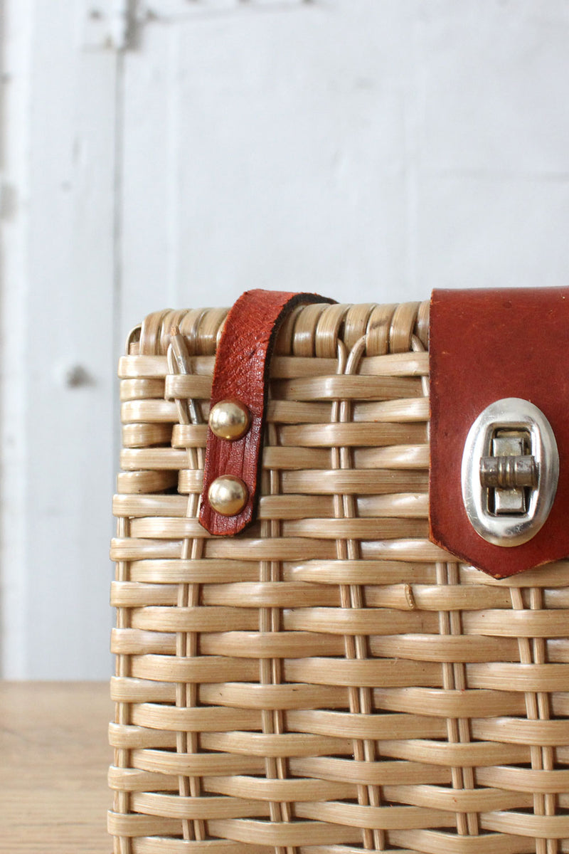 Wicker Cordovan Handbag