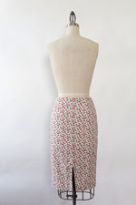 Ditsy Rose Cotton Skirt S