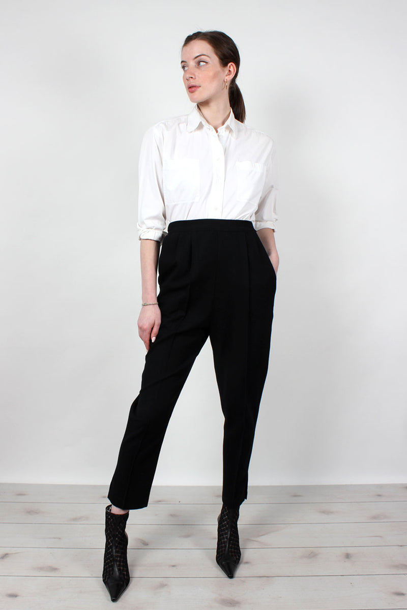 1950s Wool Adjustable Tapered Pants S-L