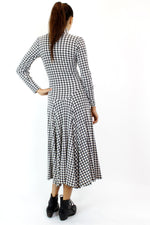 Betsey Johnson punk label houndstooth dress M