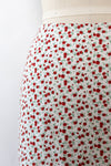 Ditsy Rose Cotton Skirt S