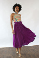 Violet Silk Skirt S/M