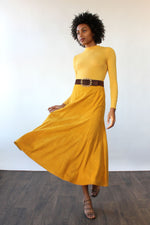 Marigold Fluid Suede Skirt M/L