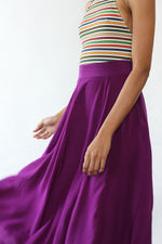 Violet Silk Skirt S/M