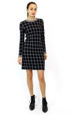 Vittadini On the Grid Dress S/M