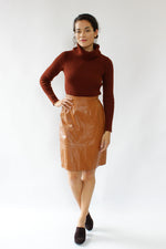 Toffee Leather Skirt M