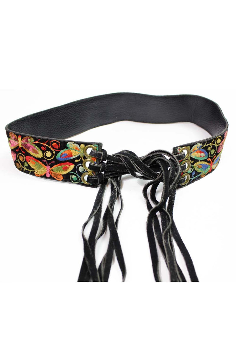 Butterfly Embroidered Belt