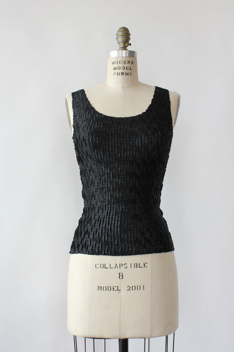 Crinkle Pleated Tank Top S-L
