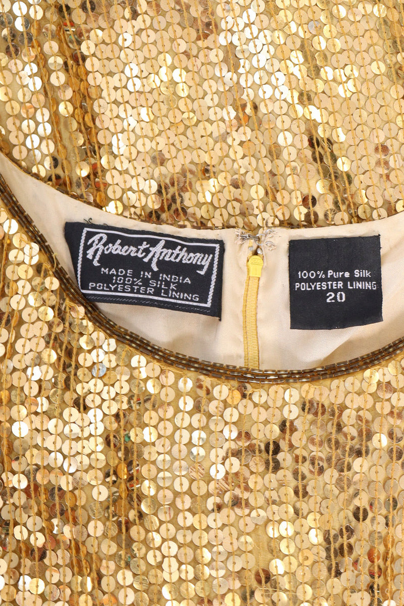 24K Fringe Sequin Dress L/XL OMNIA 24K Fringe Sequin Dress L/XL OMNIA