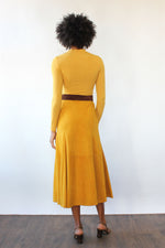 Marigold Fluid Suede Skirt M/L