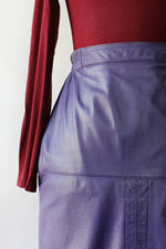 Grape Purple Leather Skirt M/L