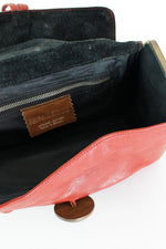 Jacaranda Wood & Leather Boxy Bag