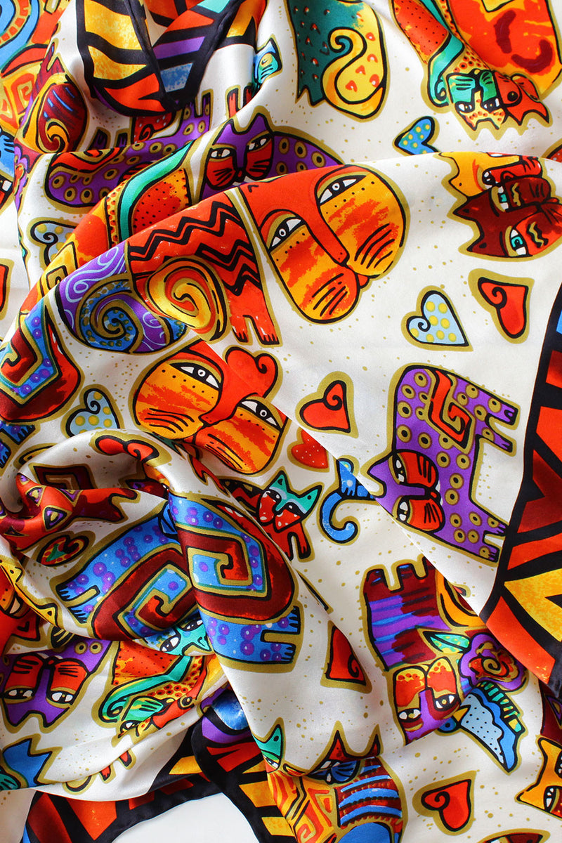 Kedi Kitty Silk Scarf