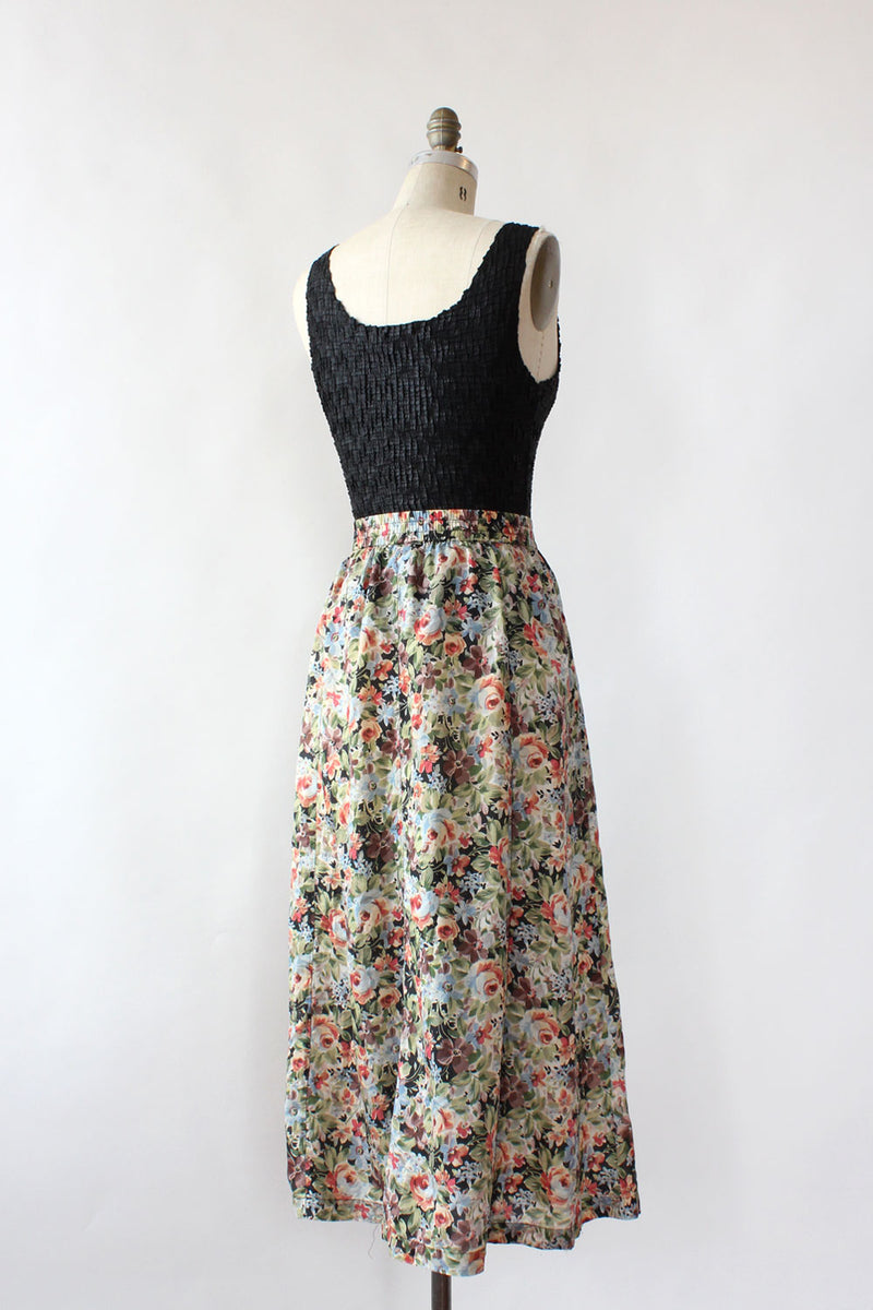 Dreamy Floral Silk Skirt XL