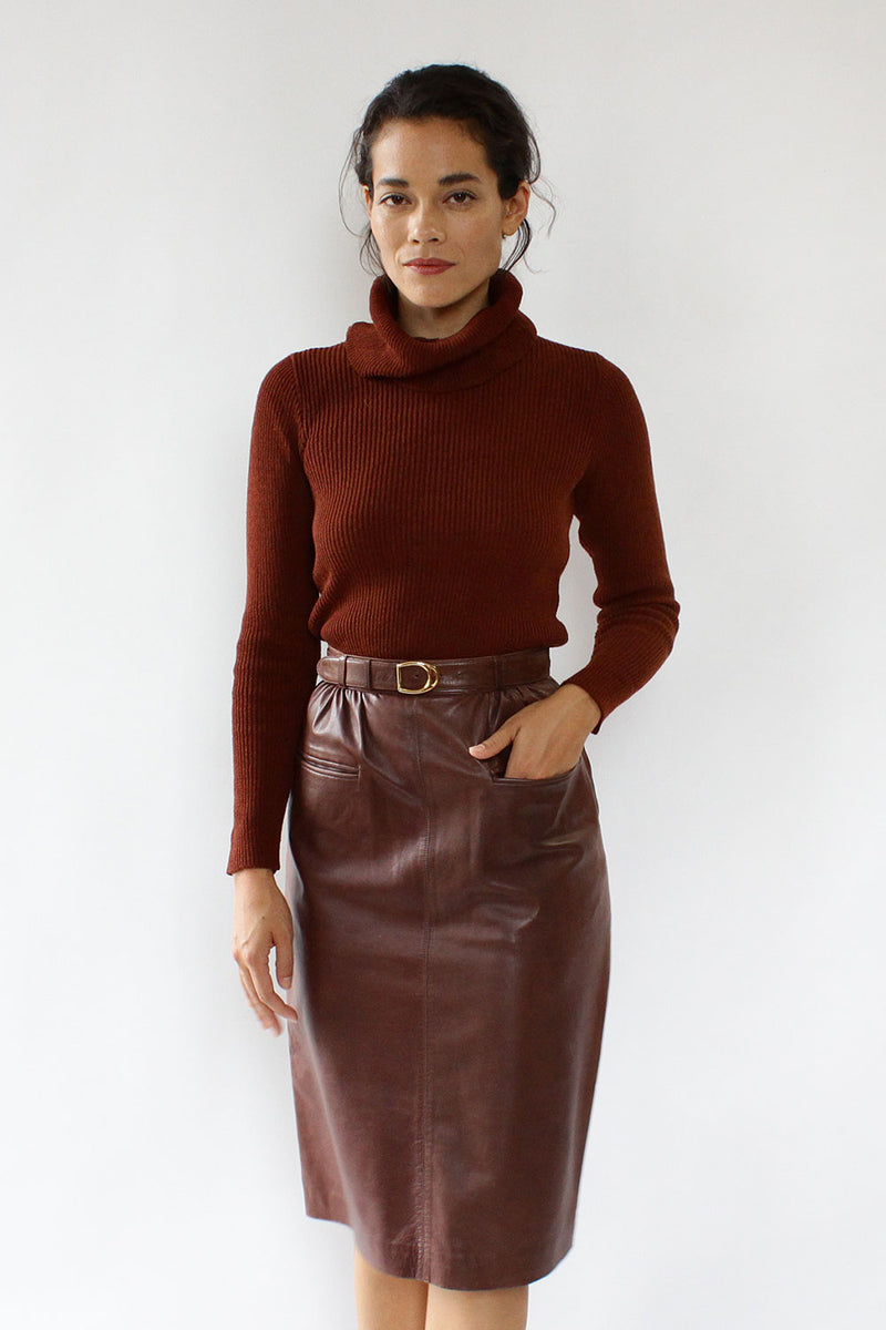Gucci Cordovan Leather Skirt S – OMNIA