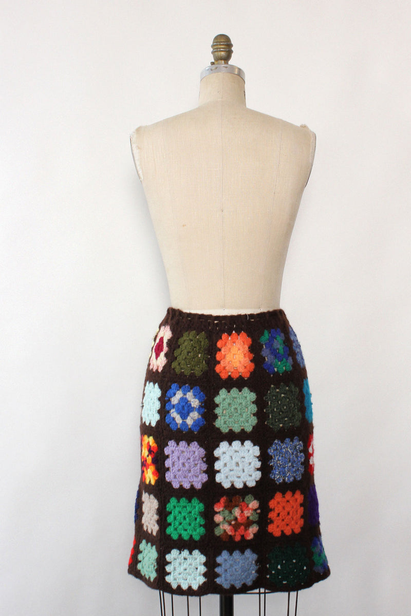 Granny Square Crochet Skirt XS-M