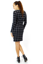 Vittadini On the Grid Dress S/M