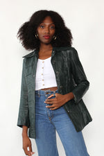Hunter Green Leather Jacket S