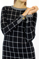 Vittadini On the Grid Dress S/M