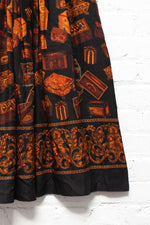 Treasure Chest Print Skirt M