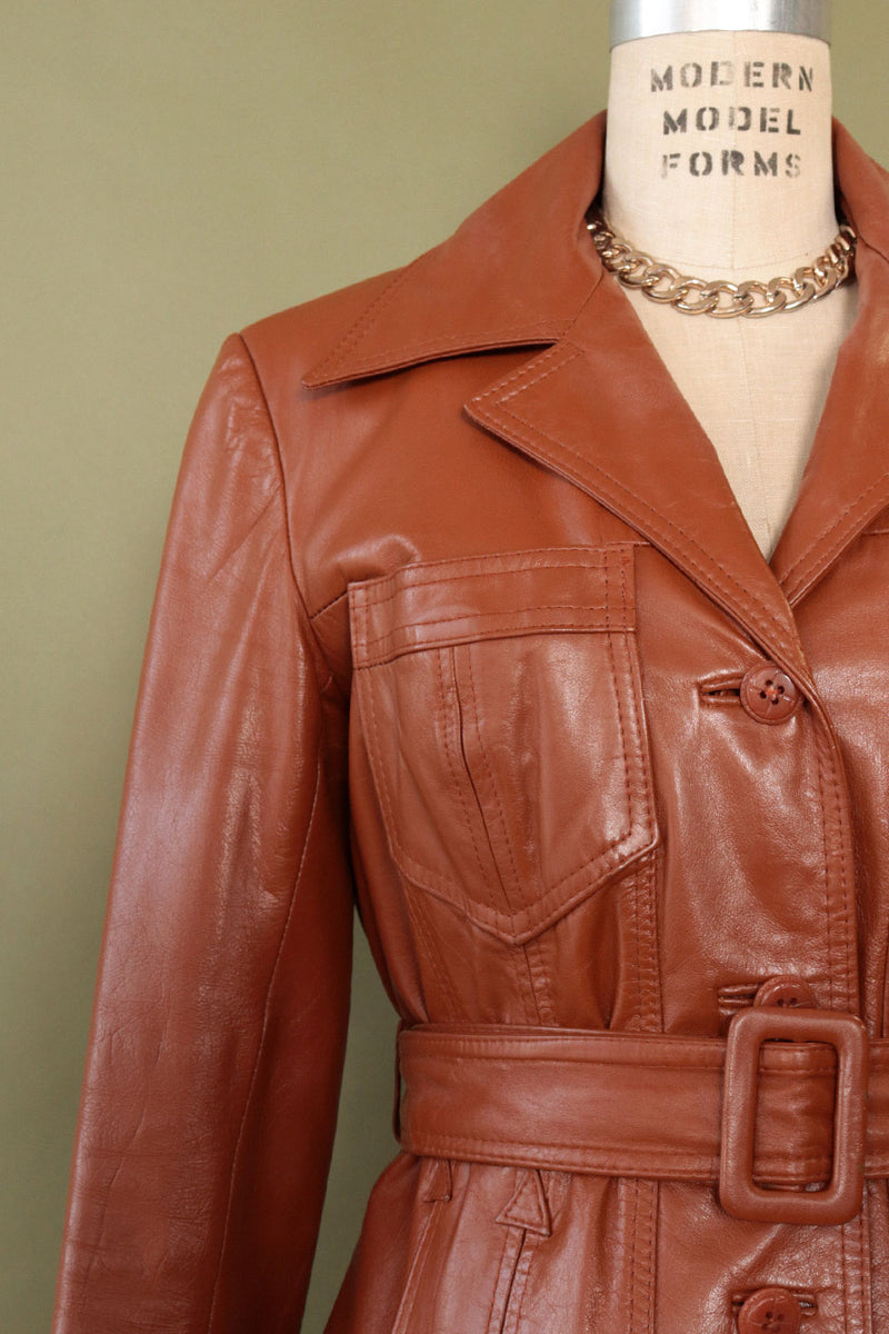 Oak Tan Leather Jacket L