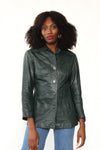 Hunter Green Leather Jacket S