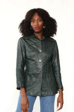Hunter Green Leather Jacket S