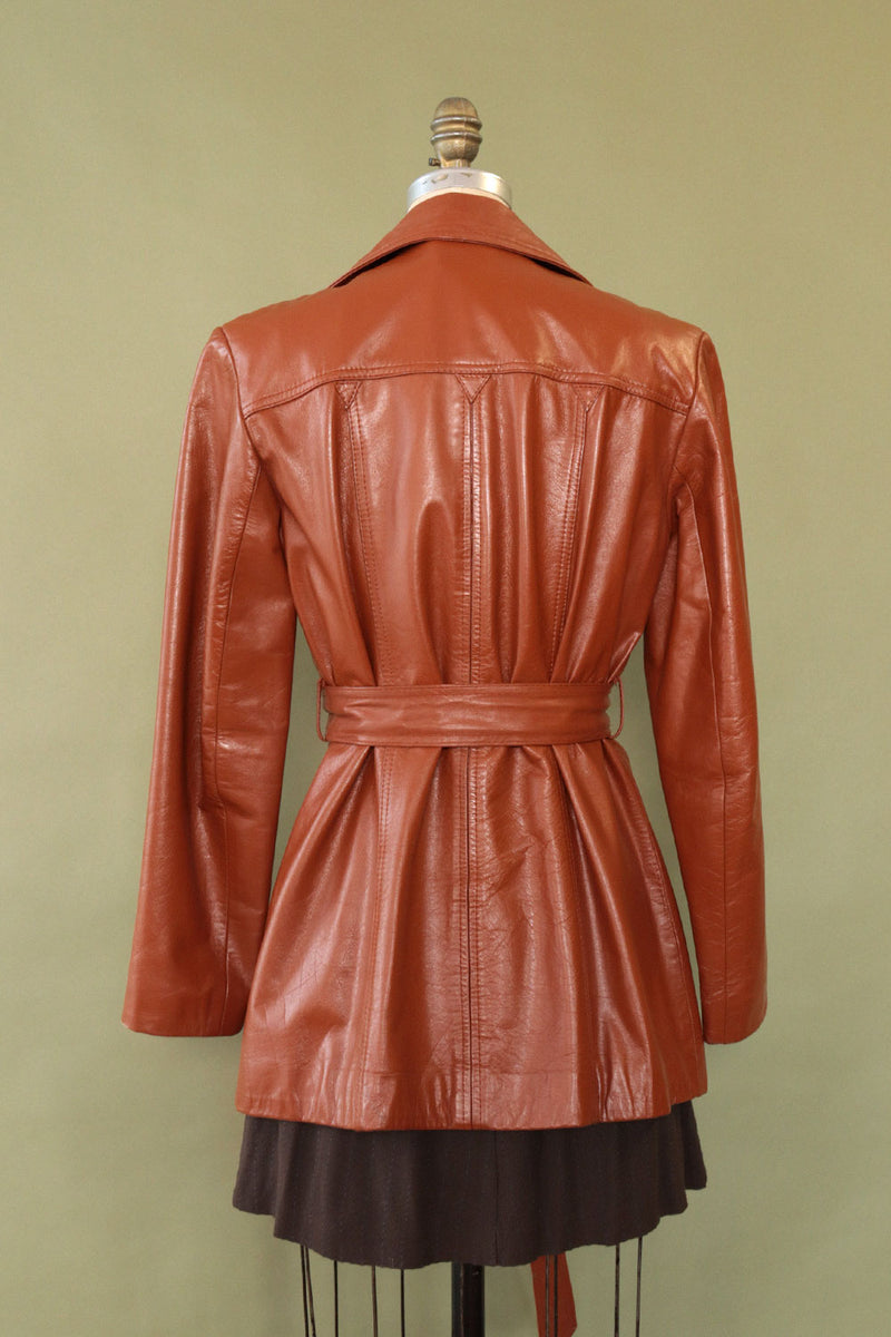 Oak Tan Leather Jacket L
