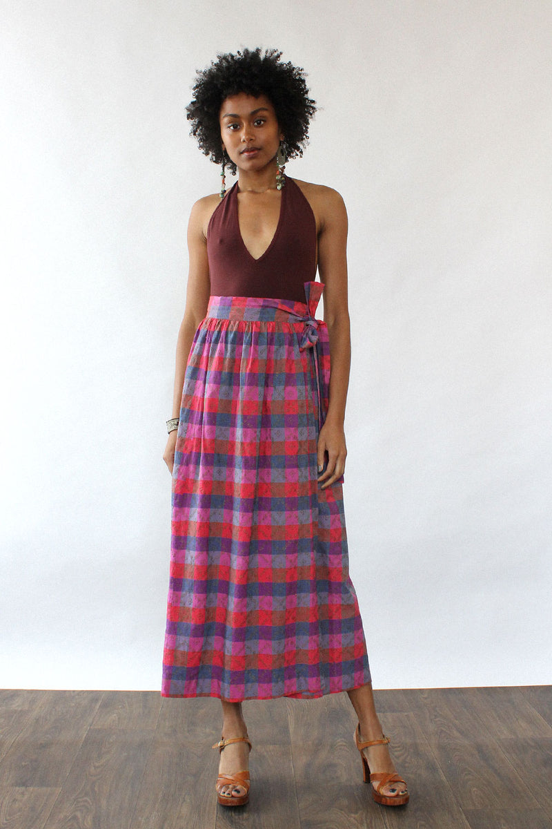 Plaid maxi deals skirt xs