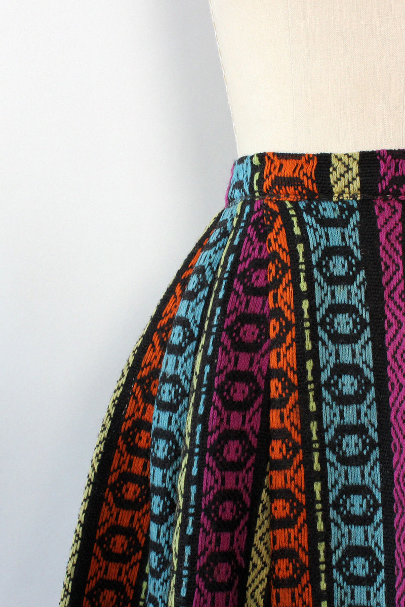Tapestry Fringe Skirt XS