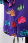 Handbag Print Oversized Blouse S-L