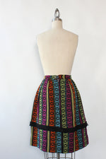 Tapestry Fringe Skirt XS