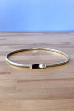 Stretchy Silver Skinny Belt