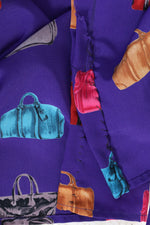 Handbag Print Oversized Blouse S-L