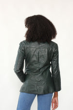 Hunter Green Leather Jacket S