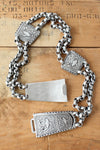 Aluminum Floral Etch Belt